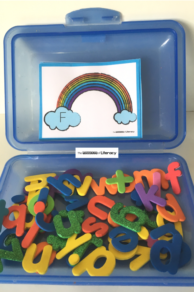 Grab our FREE Printable Rainbow Upper and Lowercase Matching Activity for your literacy center this spring! Perfect for pre-k and kindergarten students!