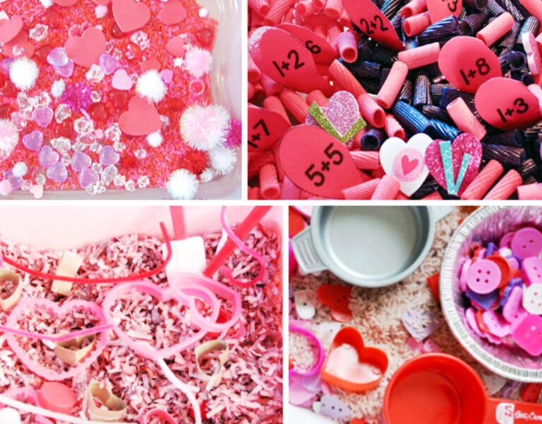Valentine’s Day Sensory Bins Kids Will Love