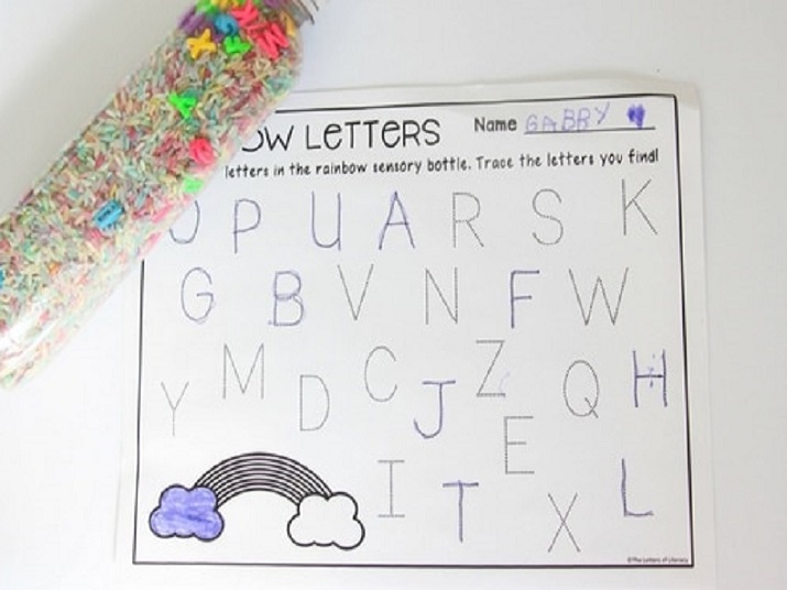 Alphabet Sensory Bottle and Letter Tracing Printables
