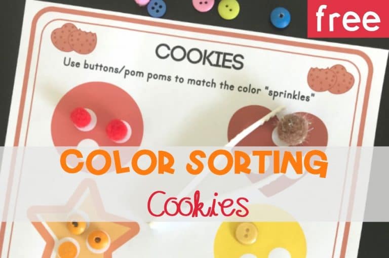 Cookies Color Sorting Printable