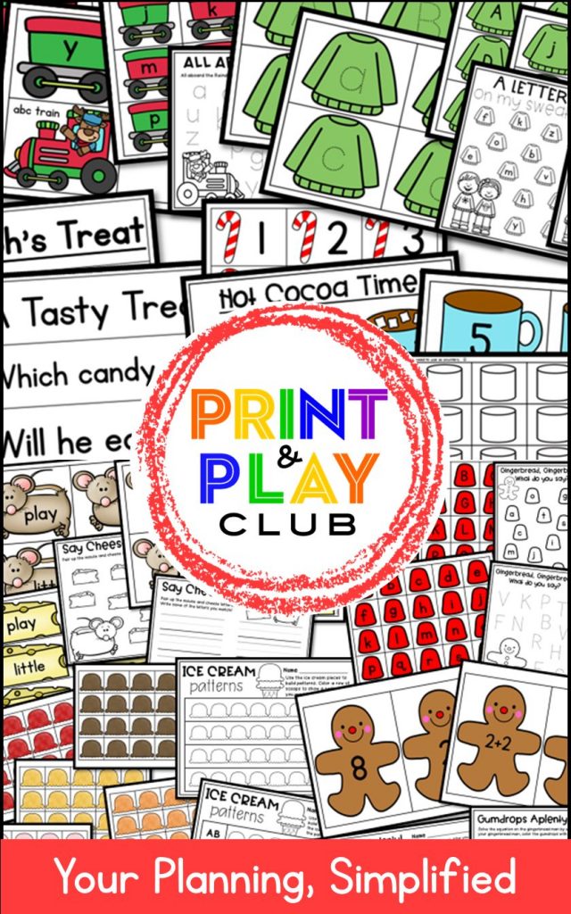 JOIN hundreds of teachers inside the Print & Play Club. A Club created by a teacher, for teachers! With BRAND NEW monthly centers planned and ready to print and play, with exclusive access to hundreds of themed and evergreen printables!