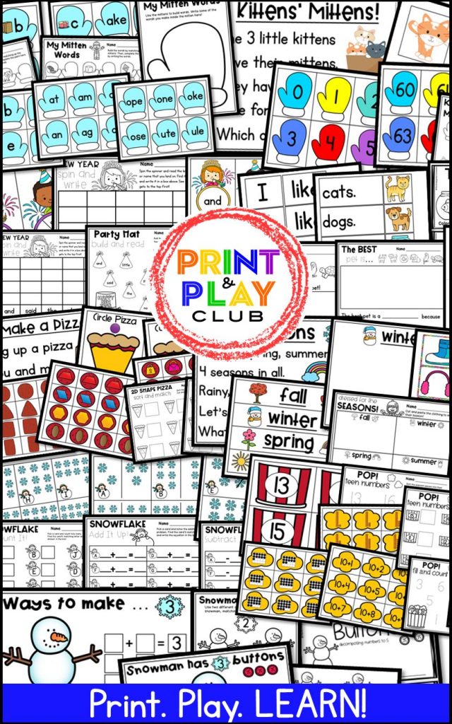 JOIN hundreds of teachers inside the Print & Play Club. A Club created by a teacher, for teachers! With BRAND NEW monthly centers planned and ready to print and play, with exclusive access to hundreds of themed and evergreen printables!