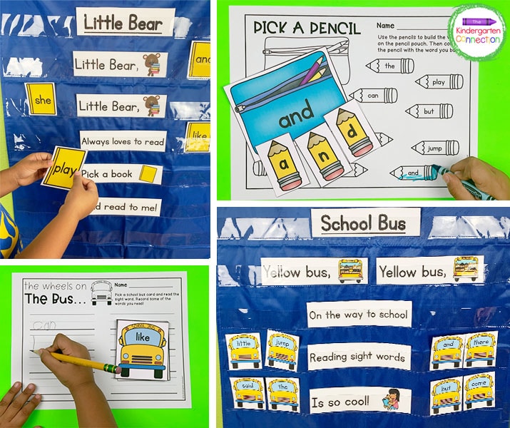 Back to School Sight Word Games and Centers