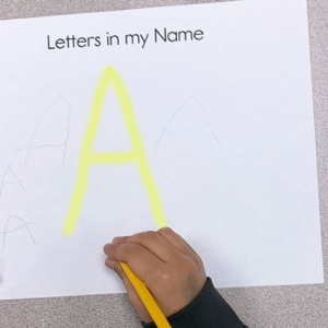 Name Writing Practice in Pre-K & Kindergarten