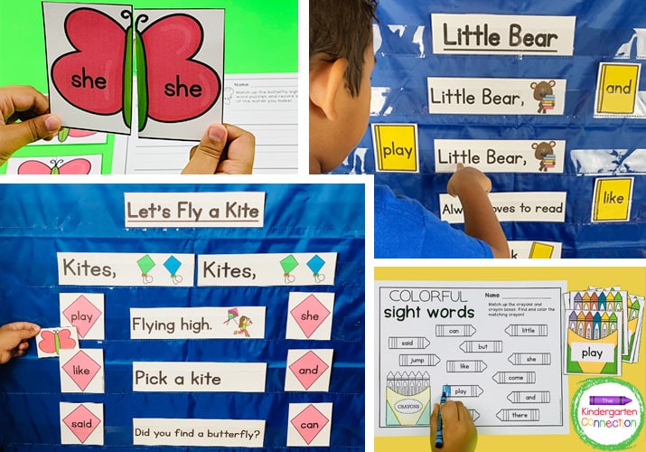 Editable Sight Word Games and Centers for Pre-K & Kindergarten