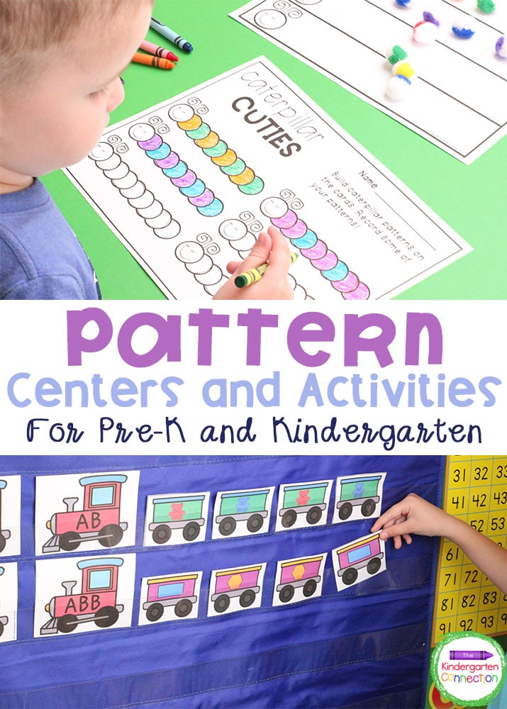 Pattern Activities and Centers for Pre-K & Kindergarten