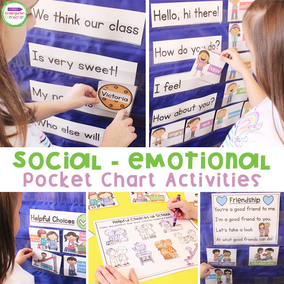 These super fun social-emotional activities for pocket charts are a great way to explore and support the social-emotional needs of your students!