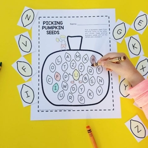 Pumpkin Seed Letter Matching Game