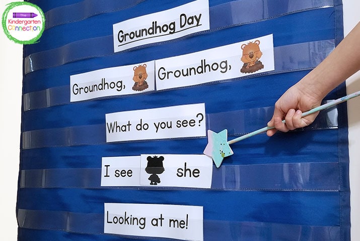 This fun Groundhog Day pocket chart poem is EDITABLE so you can change the sight words!