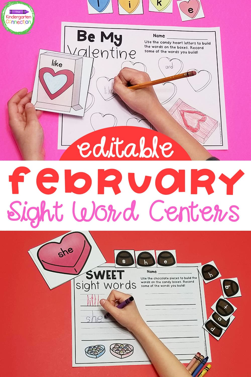 These Editable February sight word games are such a great addition to your literacy centers! Type your words once, and all the games auto-fill!