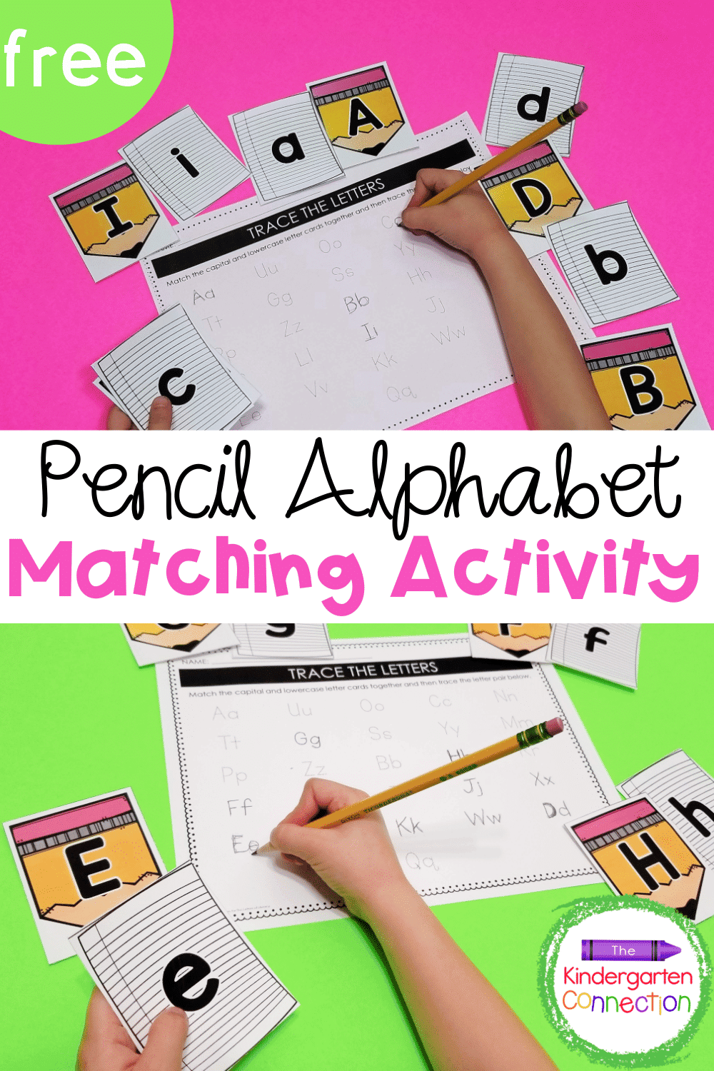 Grab our FREE Pencil Alphabet Match Activity and add it to your literacy centers for Back to School season or anytime of the school year!