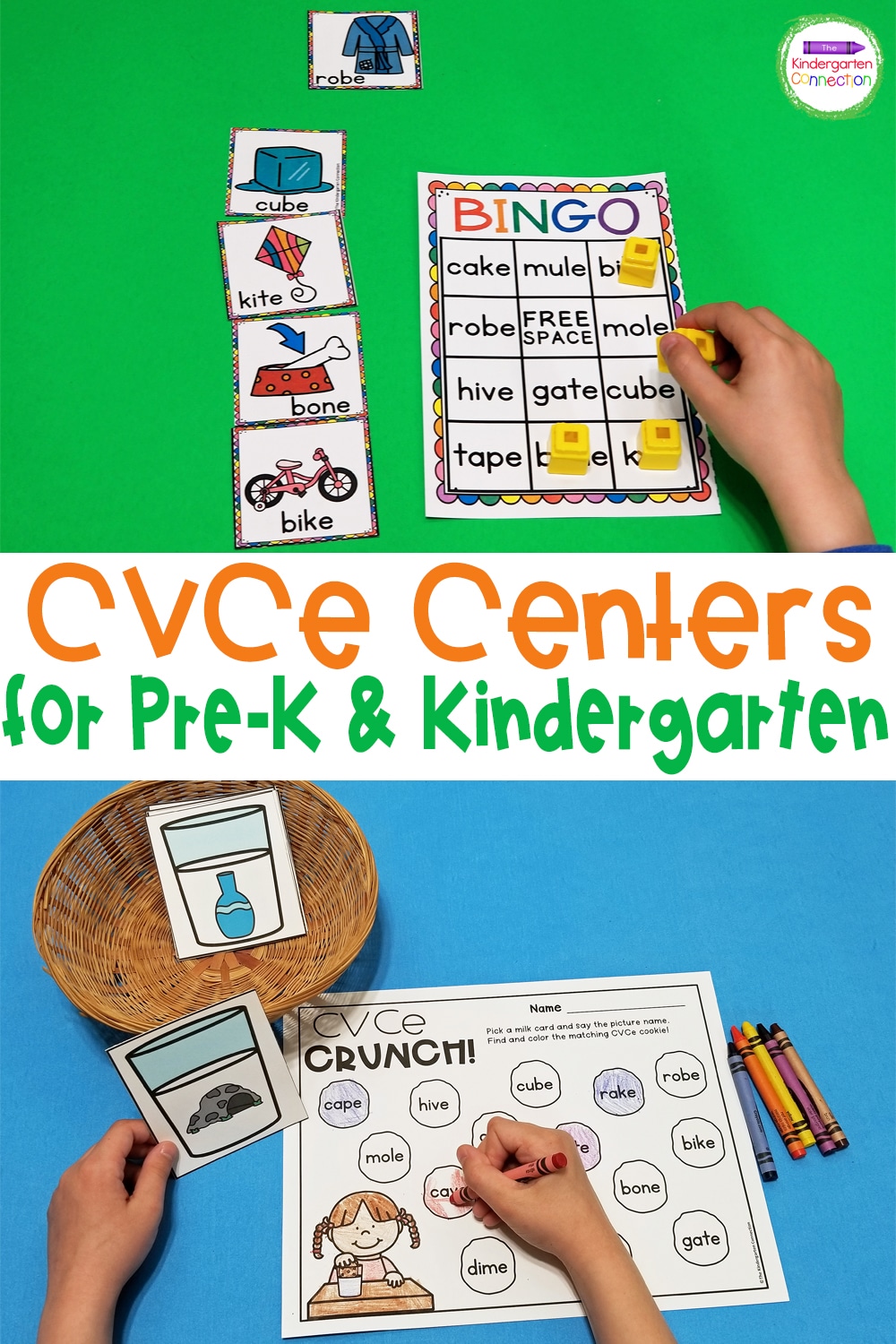 These CVCe Word Activities and Centers will give you a variety of differentiated, engaging CVCe resources to help your early learners!