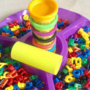 Play Dough Letters Spelling Activity