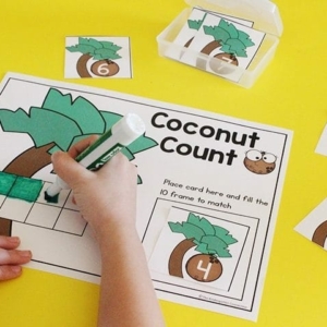 Coconut Counting Math Activity
