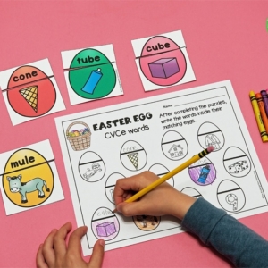 Easter Egg CVCe Word Puzzles