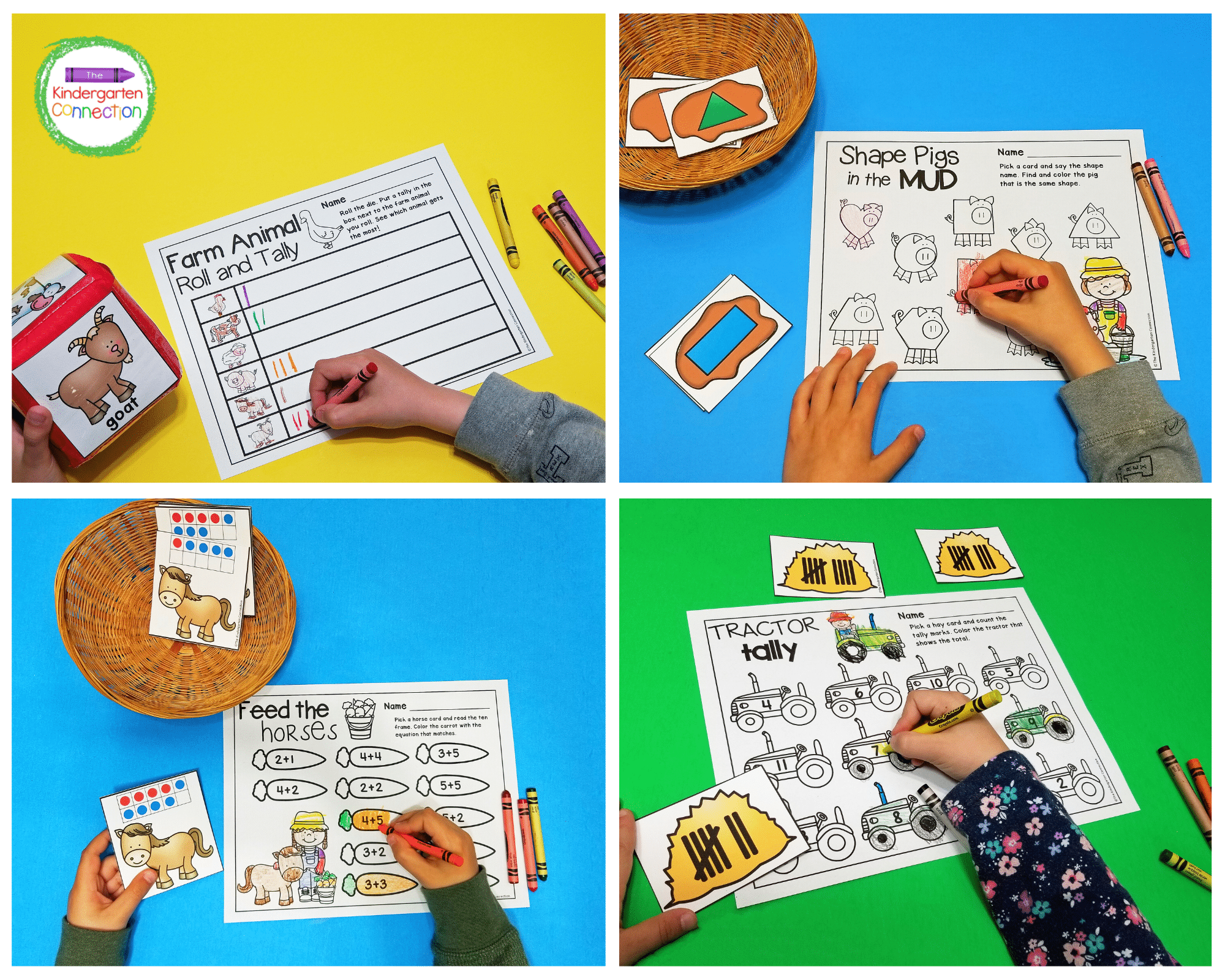 In this resource pack, find fun math centers and activities with a farm theme.