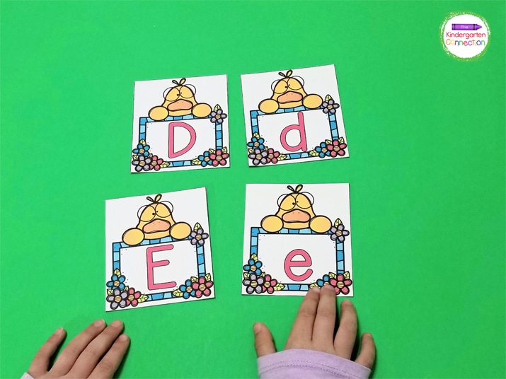 Kids continue to play until they have matched all letters in the alphabet.
