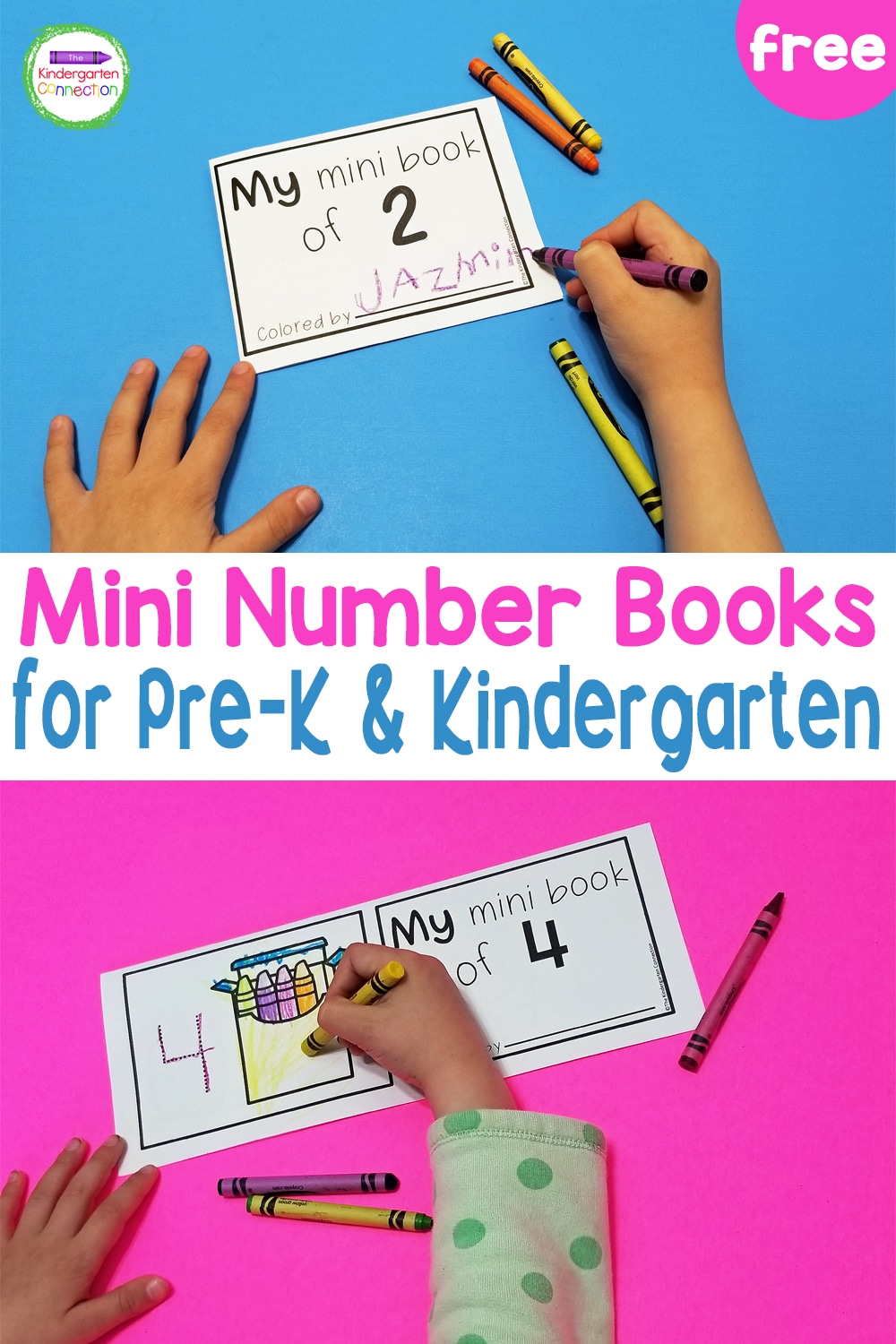 These FREE Printable Number Mini-Books for Pre-K & Kindergarten are a perfect extension activity for numbers and counting in a fun way!