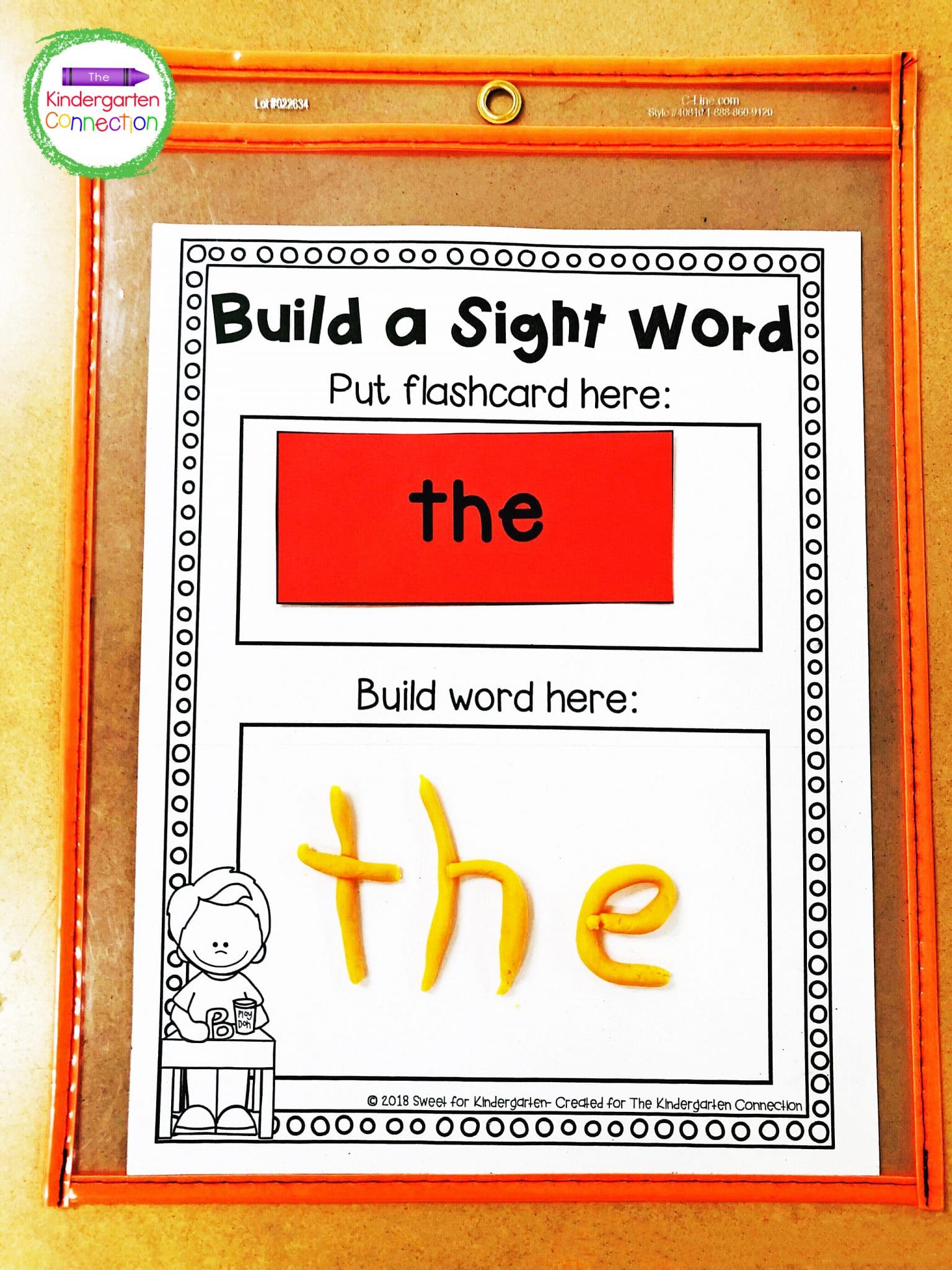 Students can use play dough to build sight words on the free play dough mat.