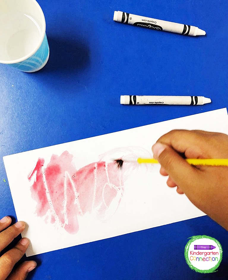 Paint over the word with watercolors and watch the sight word appear through the paint.