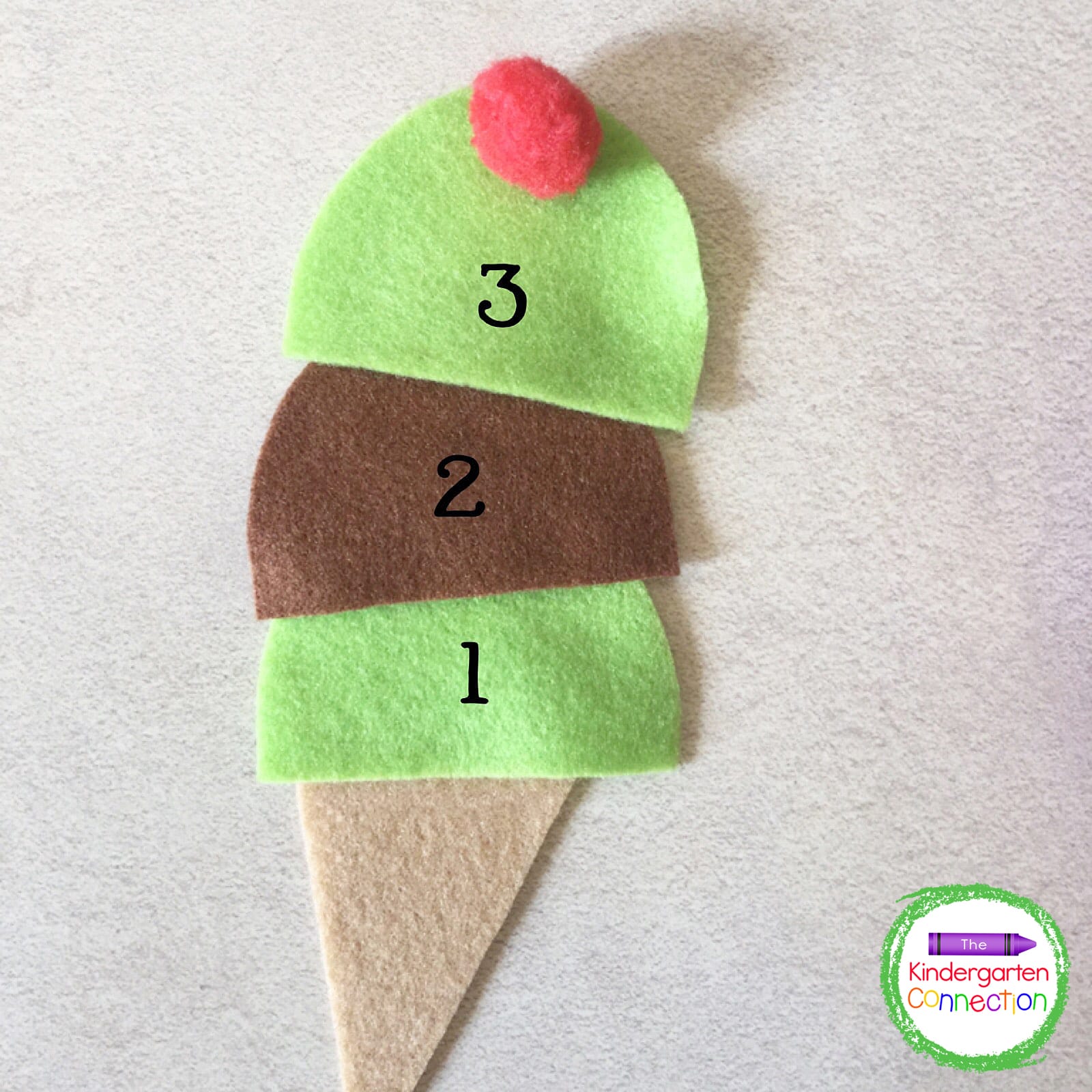 Ask kids to build ice cream cones with a specific number of scoops to practice counting skills.