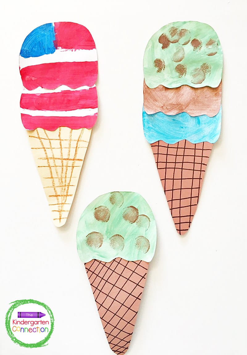 The final ice cream project is so fun and each one is unique.
