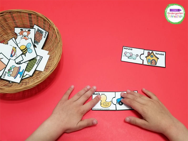 These rhyming puzzles are fun and interactive for your students.