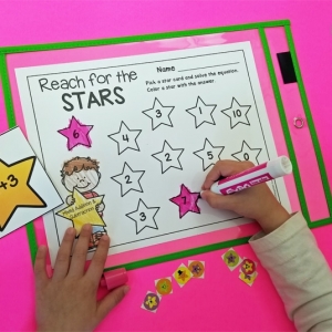 Star Themed Printable Math Facts Game