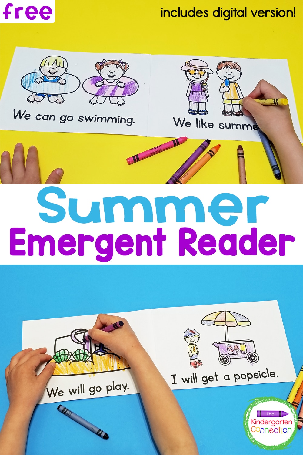 Your students will be excited to read with this FREE Summer Emergent Reader that is perfect for your Pre-K or Kindergarten classroom!