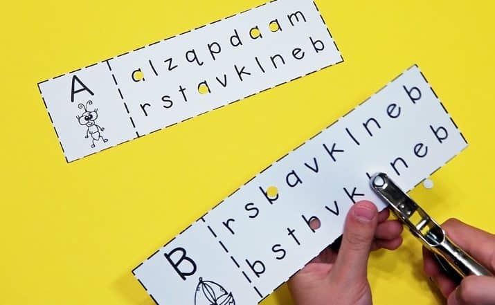 Uppercase & Lowercase Letter Matching Hole Punch Activity
