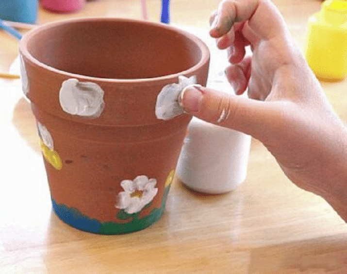 Thumbprint Flower Pot Craft