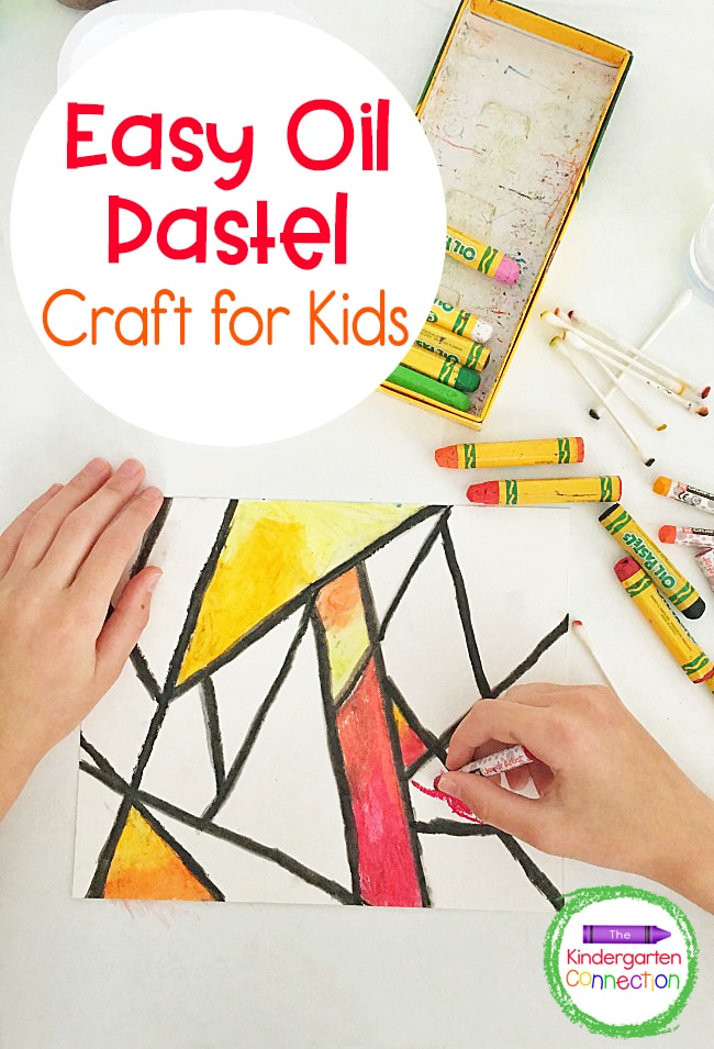 Try this Easy Oil Pastel Project for Kids with step by step instructions to introduce elements of color theory and develop fine motor skills!