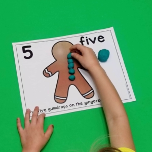 Gingerbread Counting Play Dough Mats