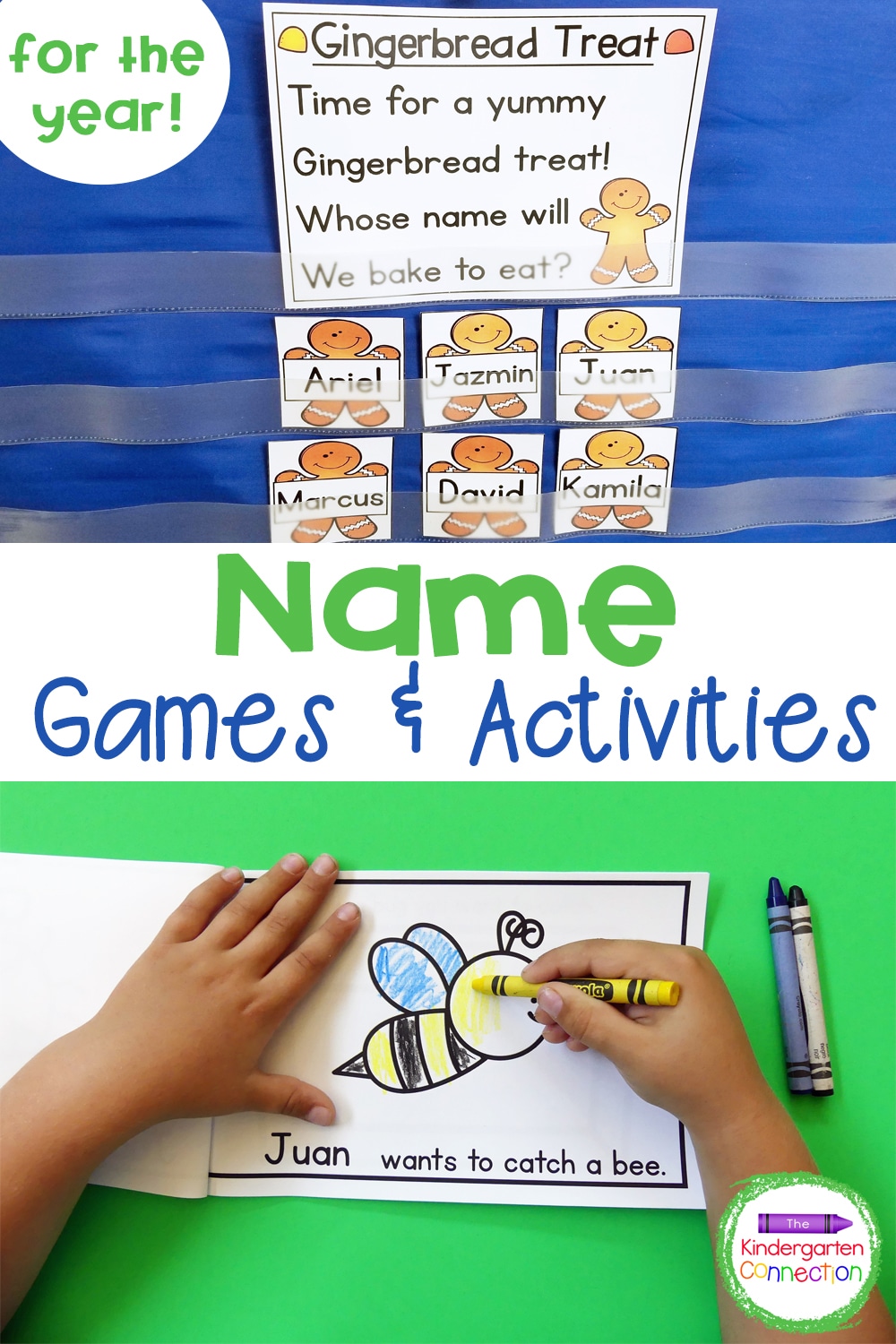 This Pre-K and Kindergarten Name Games & Activities BUNDLE will help your students practice reading and writing their names all year long!