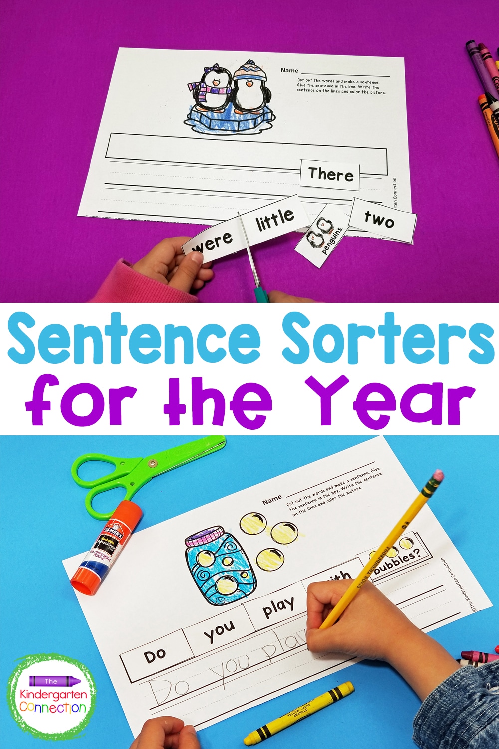 Build sight word fluency with these fun Sight Word Sentence Sorters for early learners. This bundle includes activities for the whole year!