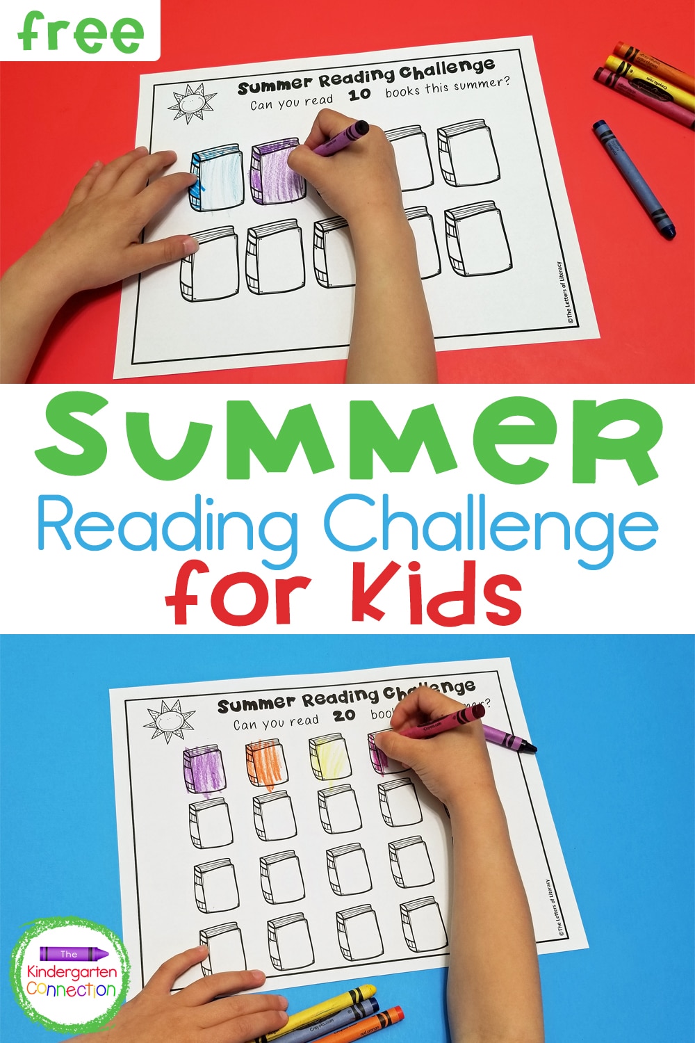 This free Summer Reading Challenge for Kids is a great way to beat the "summer slide" and promote reading over the summer break!