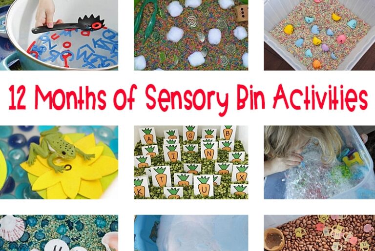 12 Months of Sensory Bin Activities for Pre-K & Kindergarten