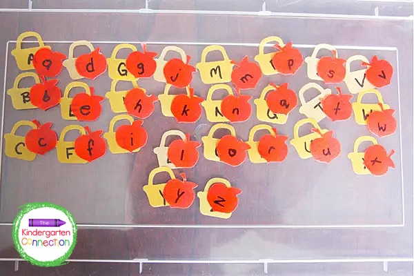 Use your permanent marker to write out uppercase and lowercase letters on the confetti.