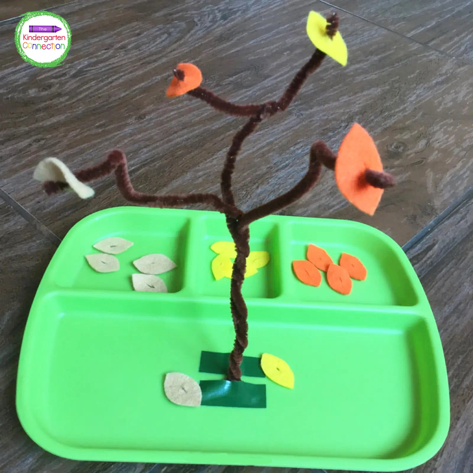 Kids can attach the leaves in a specific order or use this activity for free play.