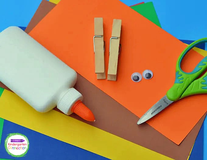 Grab some clothespins, googly eyes, and construction paper to make this fun handprint craft.