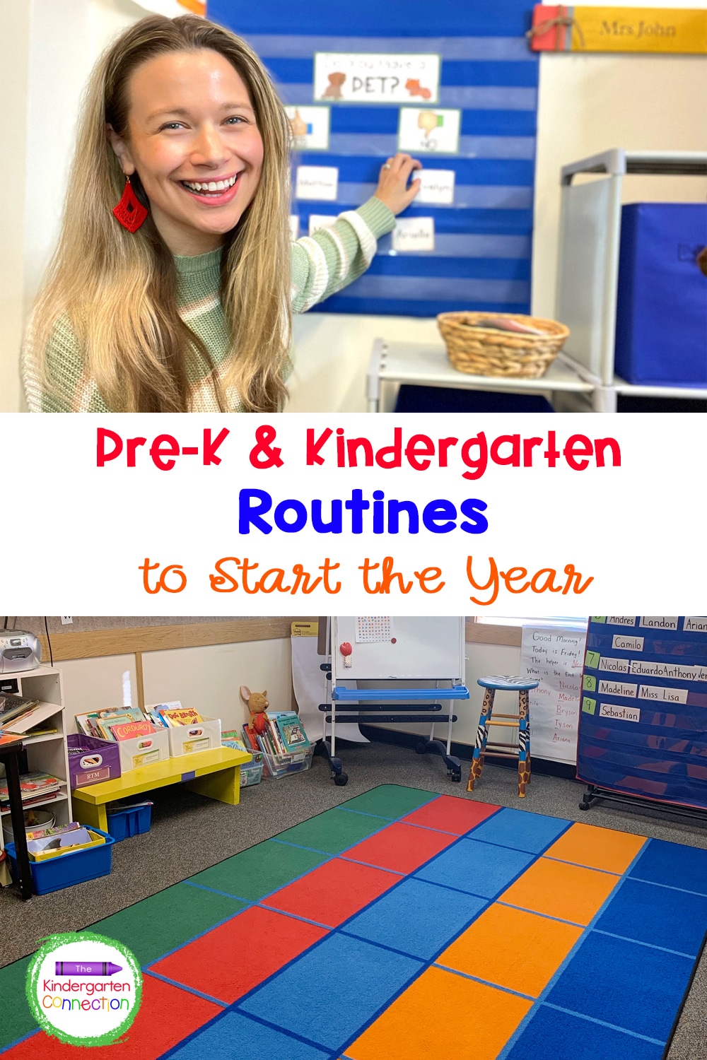 Teach these Pre-K and Kindergarten classroom routines first to beat the beginning of the year craziness and save some stress along the way!
