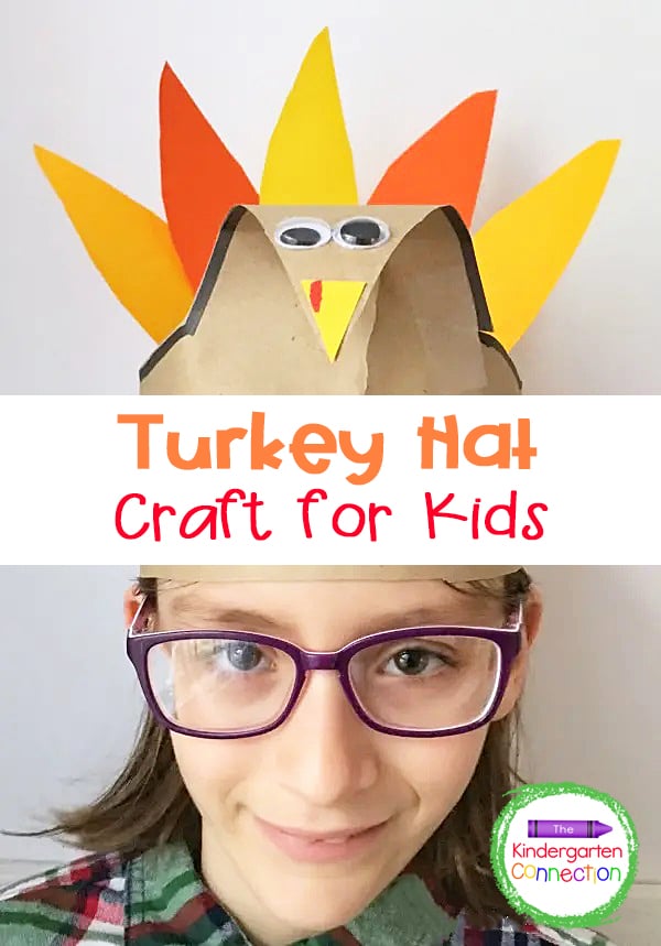 This turkey hat craft is so festive and lots of fun to make! This would be a great Thanksgiving party craft for the classroom or home!