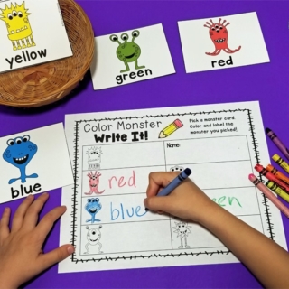 Color Monsters Write the Room Activity