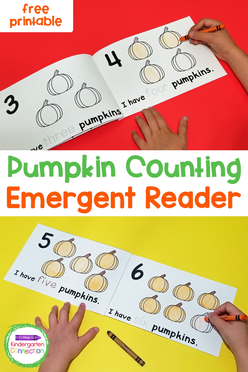 Work on reading number words and building early reading skills this fall with this fun and free Pumpkin Emergent Reader!