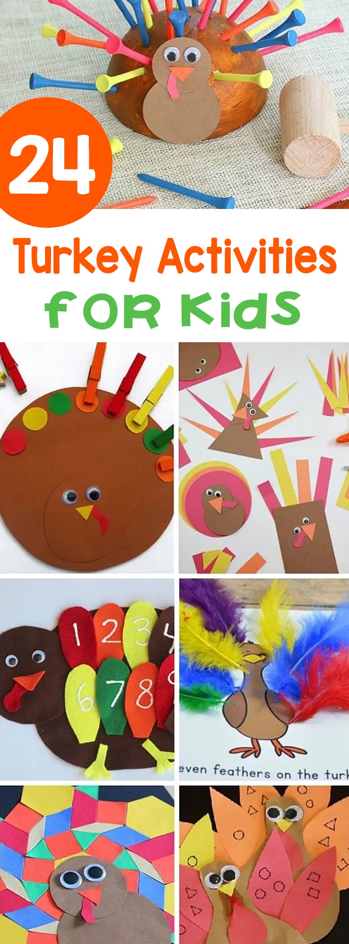 These turkey activities for kids are the perfect way to transition into the fall and Thanksgiving season! Your kids will love them!