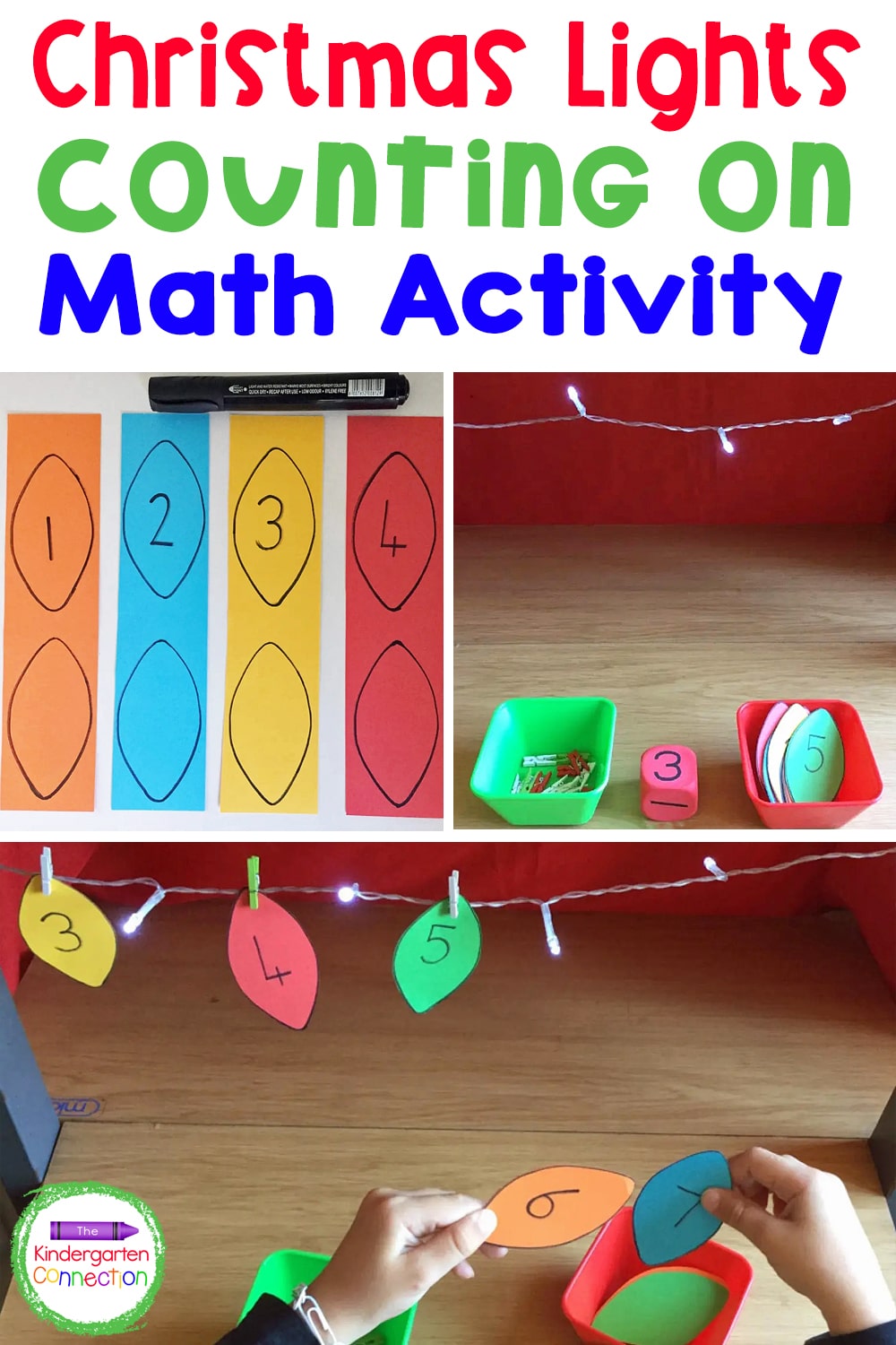 This Christmas counting on activity is so fun for Pre-K and Kindergarten kids to work on number order and counting skills!