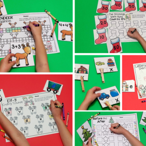 Christmas Math and Literacy Centers
