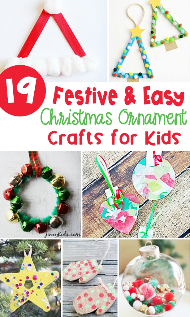 These festive and easy Christmas ornaments for kids are sure to give you some ideas for what to make with your kids this year!