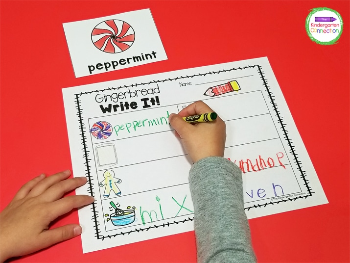 When students find a word, they match it to the picture on their recording sheet, and write the word in the box next to the vocabulary picture.