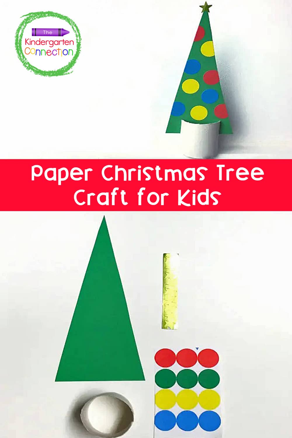 This paper Christmas tree craft is the perfect low-prep activity that will encourage creativity and strengthen fine motor skills too!